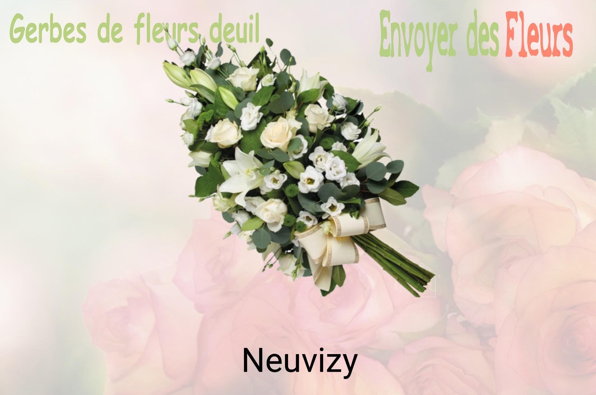 Gerbe de fleurs de deuil livrée à Neuvizy